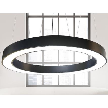 LED-Hängeleuchte LED/60W/230V 4000K d 120 cm schwarz