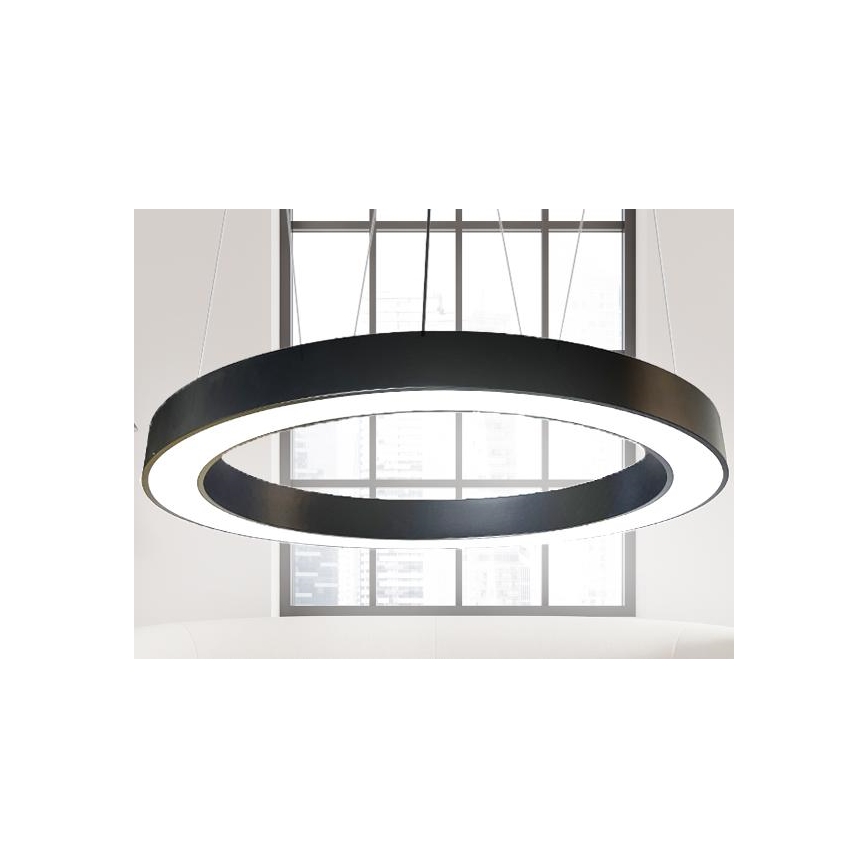 LED-Hängeleuchte LED/60W/230V 4000K d 120 cm schwarz