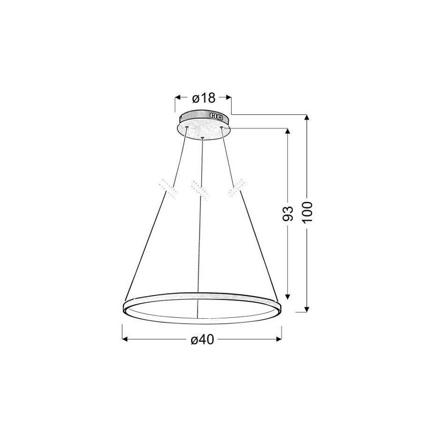 LED Hängeleuchte LUNE LED/25W/230V