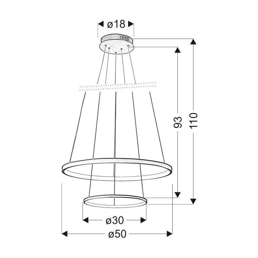 LED Hängeleuchte LUNE LED/40W/230V