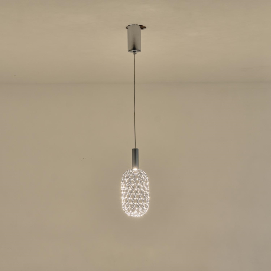 LED-Hängeleuchte PERFORATO LED/6,3W/230V 3000K glänzendes Chrom d 13 cm