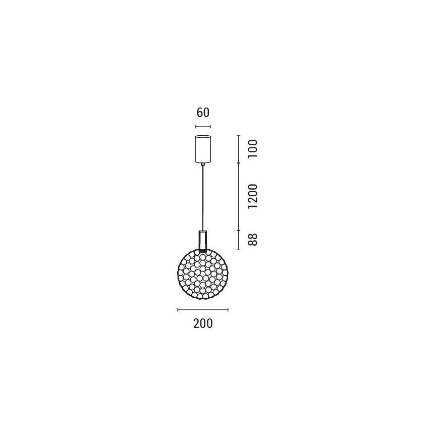 LED-Hängeleuchte PERFORATO LED/6,3W/230V 3000K glänzendes Chrom d 20 cm