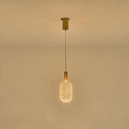 LED-Hängeleuchte PERFORATO LED/6,3W/230V 3000K golden d 13 cm