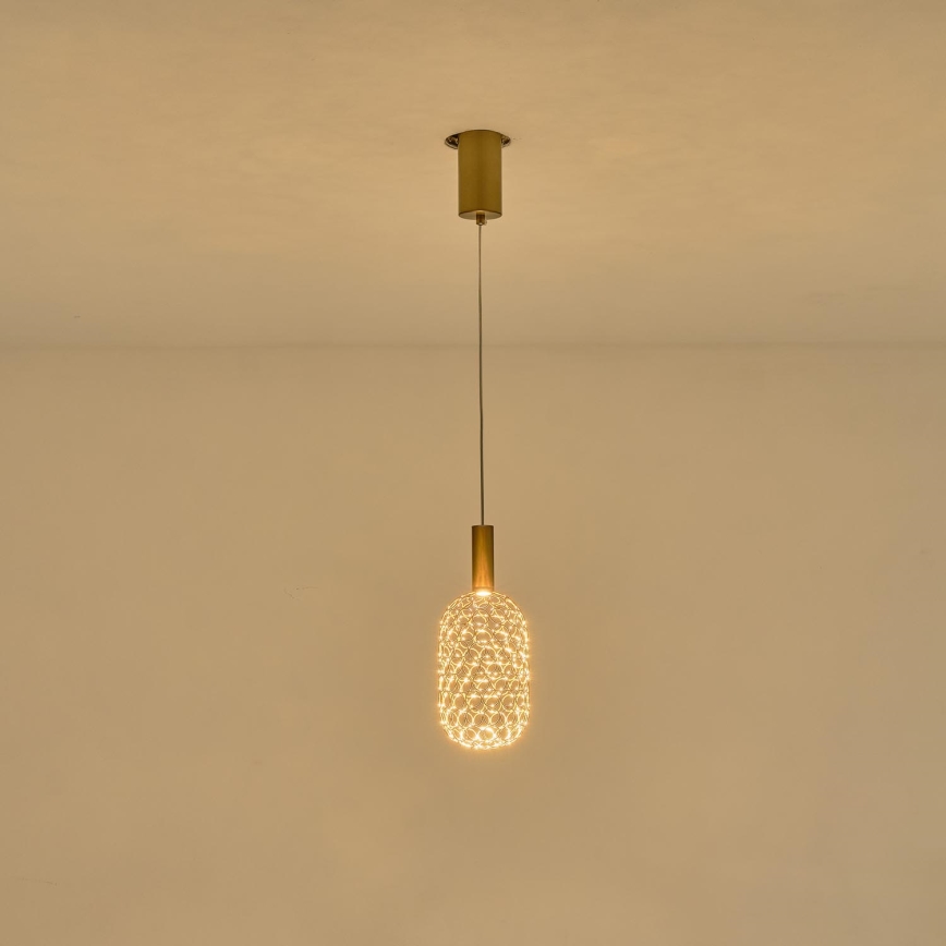 LED-Hängeleuchte PERFORATO LED/6,3W/230V 3000K golden d 13 cm