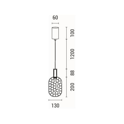 LED-Hängeleuchte PERFORATO LED/6,3W/230V 3000K golden d 13 cm