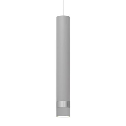 LED Hängeleuchte TUBA 1xGU10/4,8W/230V grau/glänzendes Chrom