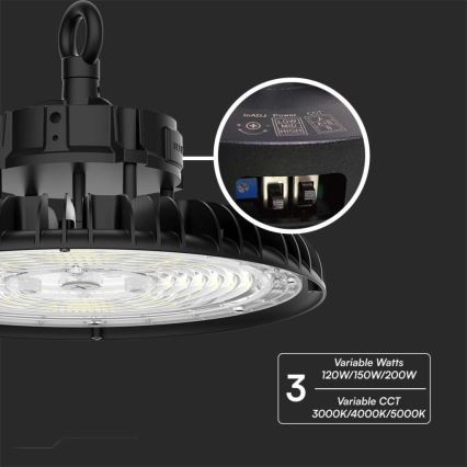 LED Industrie-Hallenleuchte High Bay LED/200W/230V 3000K/4000K/6000K IP65