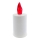LED-Kerze LED/2xAA warmweiß 10,8 cm weiß/rot