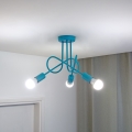 LED Kinder-Aufputz-Deckenleuchte OXFORD 3xE27/15W/230V blau