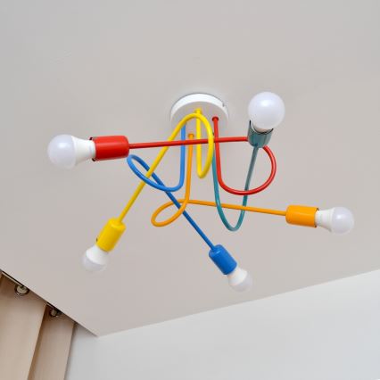 LED Deckenleuchte für Kinder OXFORD 5xE27/15W/230V