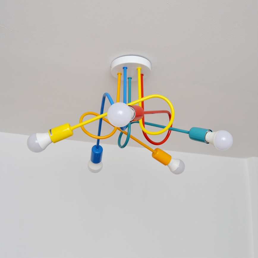 LED Deckenleuchte für Kinder OXFORD 5xE27/15W/230V