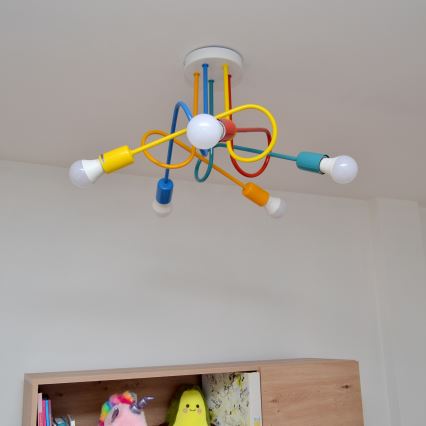 LED Deckenleuchte für Kinder OXFORD 5xE27/15W/230V