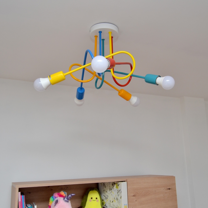 LED Deckenleuchte für Kinder OXFORD 5xE27/15W/230V