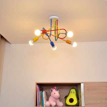 LED Deckenleuchte für Kinder OXFORD 5xE27/15W/230V
