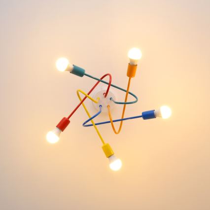 LED Deckenleuchte für Kinder OXFORD 5xE27/15W/230V