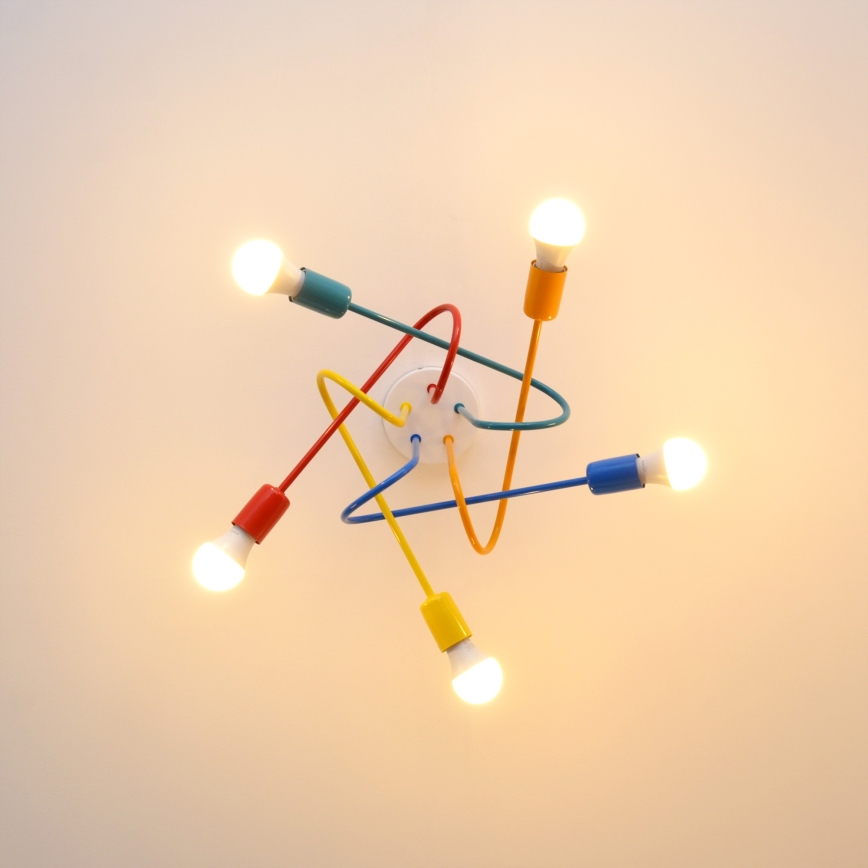 LED Deckenleuchte für Kinder OXFORD 5xE27/15W/230V