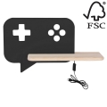 LED-Kinder-Wandleuchte mit Ablage CONSOLE LED/5W/230V schwarz