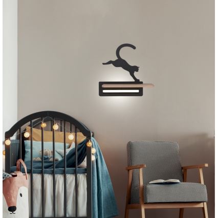 LED-Kinder-Wandleuchte mit Ablage JUMPING CAT LED/5W/230V
