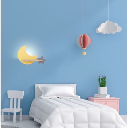 LED-Kinder-Wandleuchte mit Ablage MOON LED/5W/230V