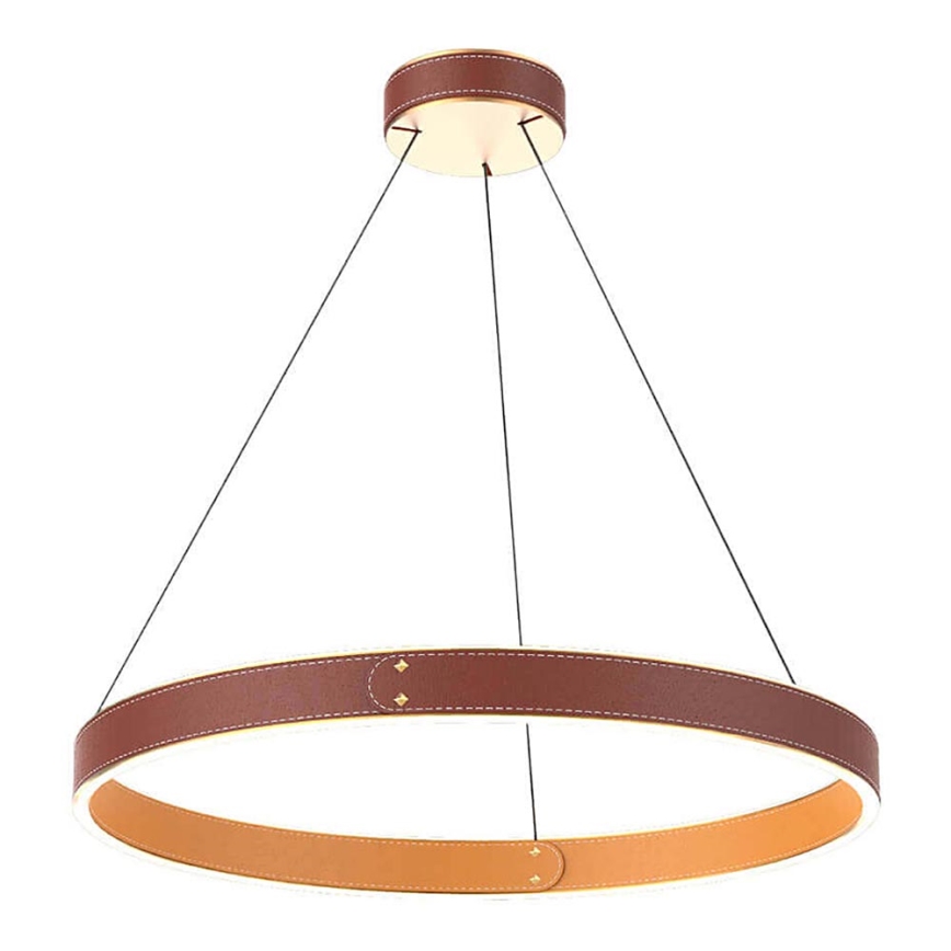LED Kronleuchter an Kabel LEATHER LED/47,8W/230V braun/orange