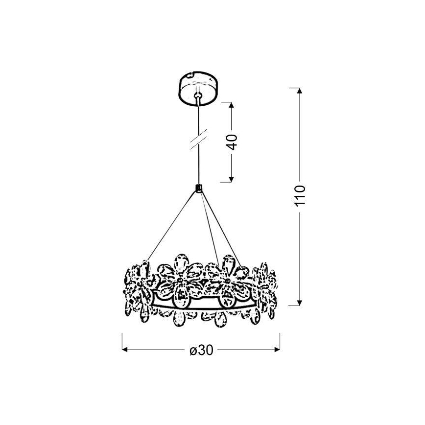LED-Kronleuchter an Schnur ARVIN LED/14W/230V