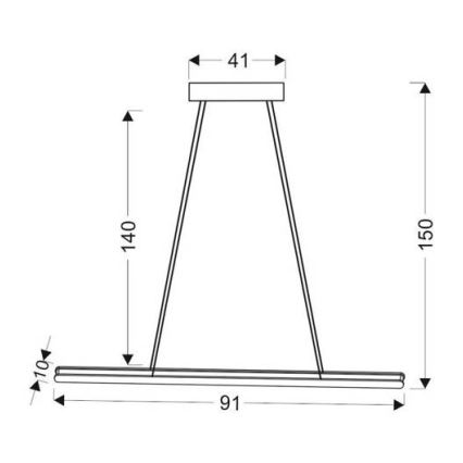 LED-Kronleuchter an Schnur COCONUT LED/28W/230V
