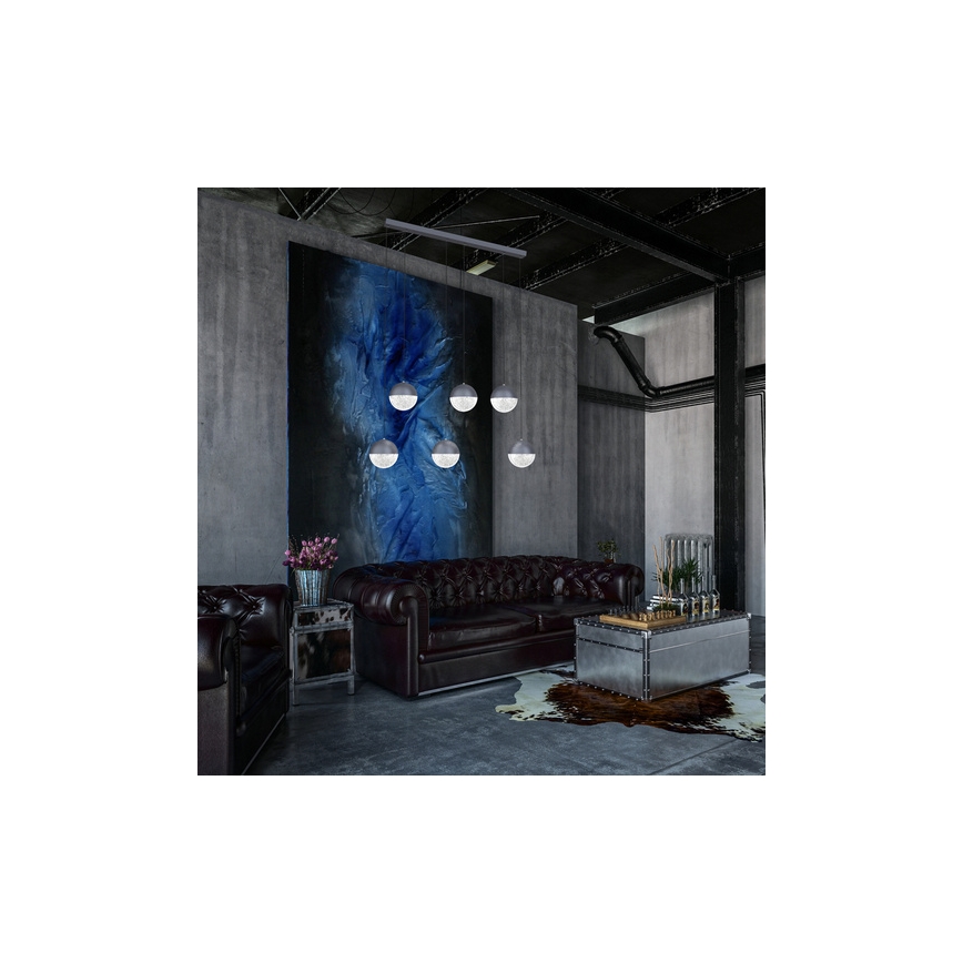 LED-Kronleuchter an Schnur FURNI 6xLED/5W/230V