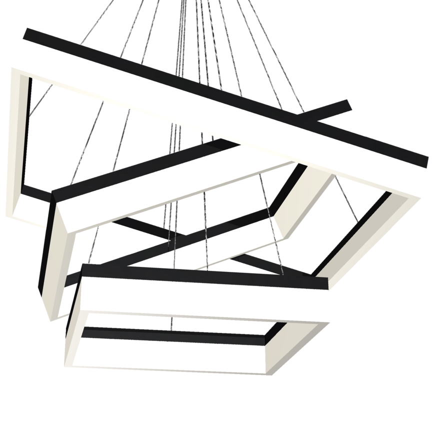 LED-Kronleuchter an Schnur NERO 3xLED/140W/230V
