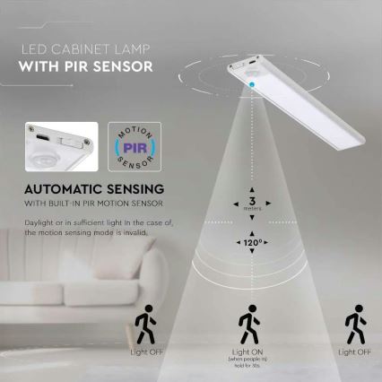 LED-Küchenunterbauleuchte mit Sensor LED/1,5W/5V 1500 mAh 4000K