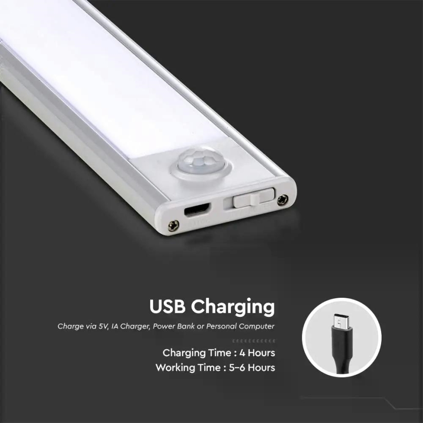 LED-Küchenunterbauleuchte mit Sensor LED/1,5W/5V 1500 mAh 4000K