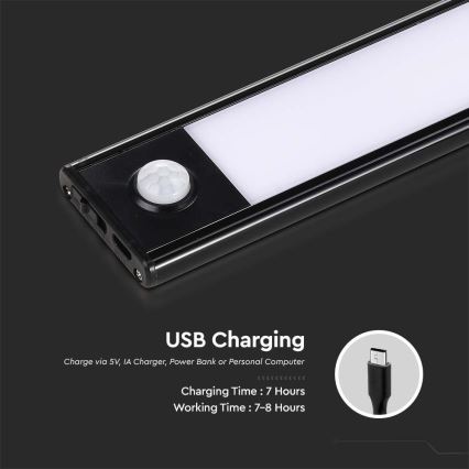LED-Küchenunterbauleuchte mit Sensor LED/2,5W/5V 4000K 3000 mAh