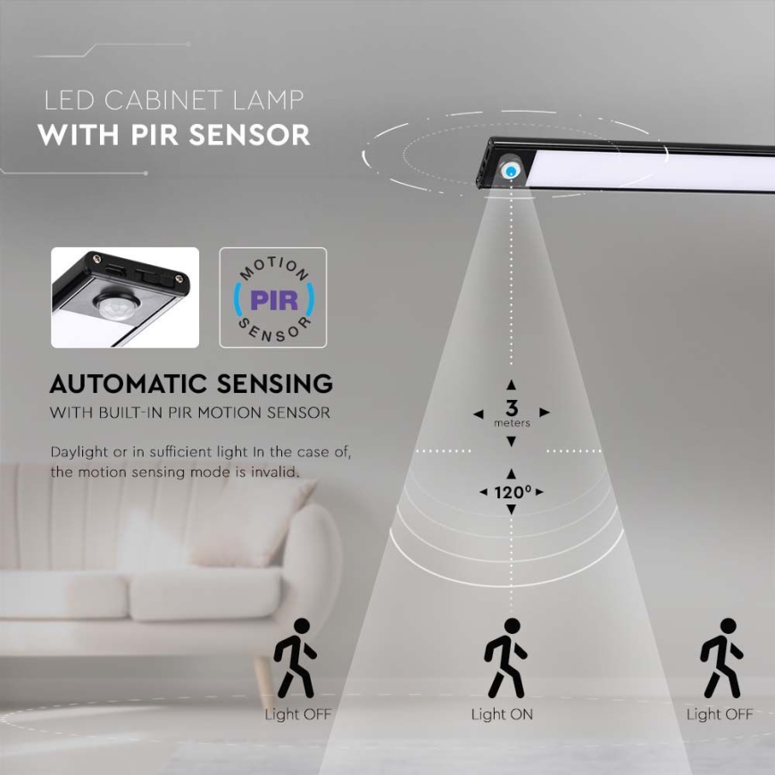 LED-Küchenunterbauleuchte mit Sensor LED/2W/5V 4000K 2200 mAh