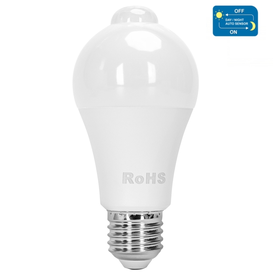 LED-Glühbirne mit Bewegungs- und Dämmerungssensor A60 E27/12W/230V 3000K - Aigostar
