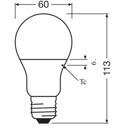 LED-Lampe A60 E27/8,5W/230V 2700K - Osram