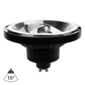LED-Lampe AR111 GU10/12W/230V 3000K 15° schwarz
