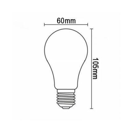 LED-Lampe FILAMENT A60 E27/12W/230V 330° 3000K