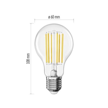 LED-Lampe FILAMENT A60 E27/7,2W/230V 4000K Energieklasse A