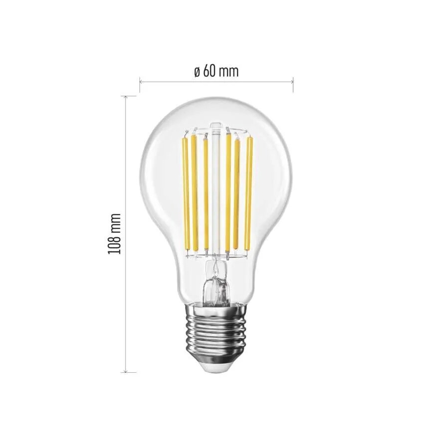 LED-Lampe FILAMENT A60 E27/7,2W/230V 4000K Energieklasse A