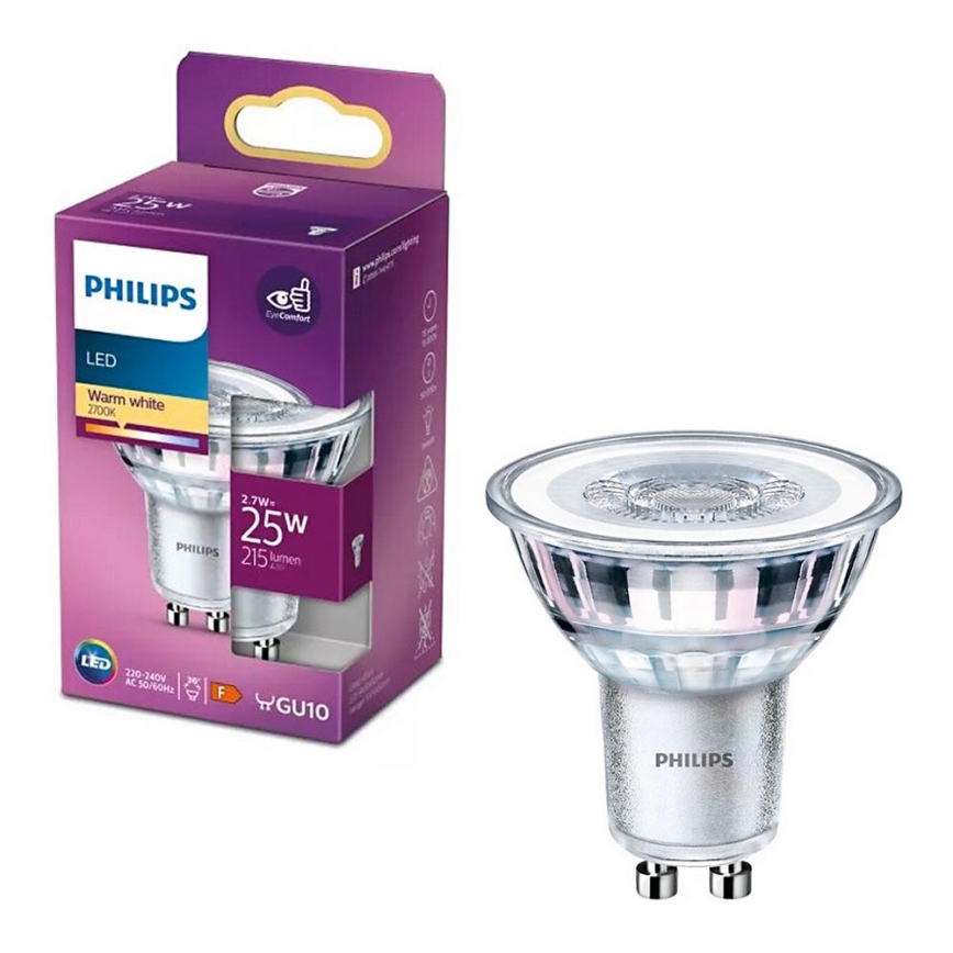 LED-Lampe Philips PAR16 GU10/2,7W/230V 2700K