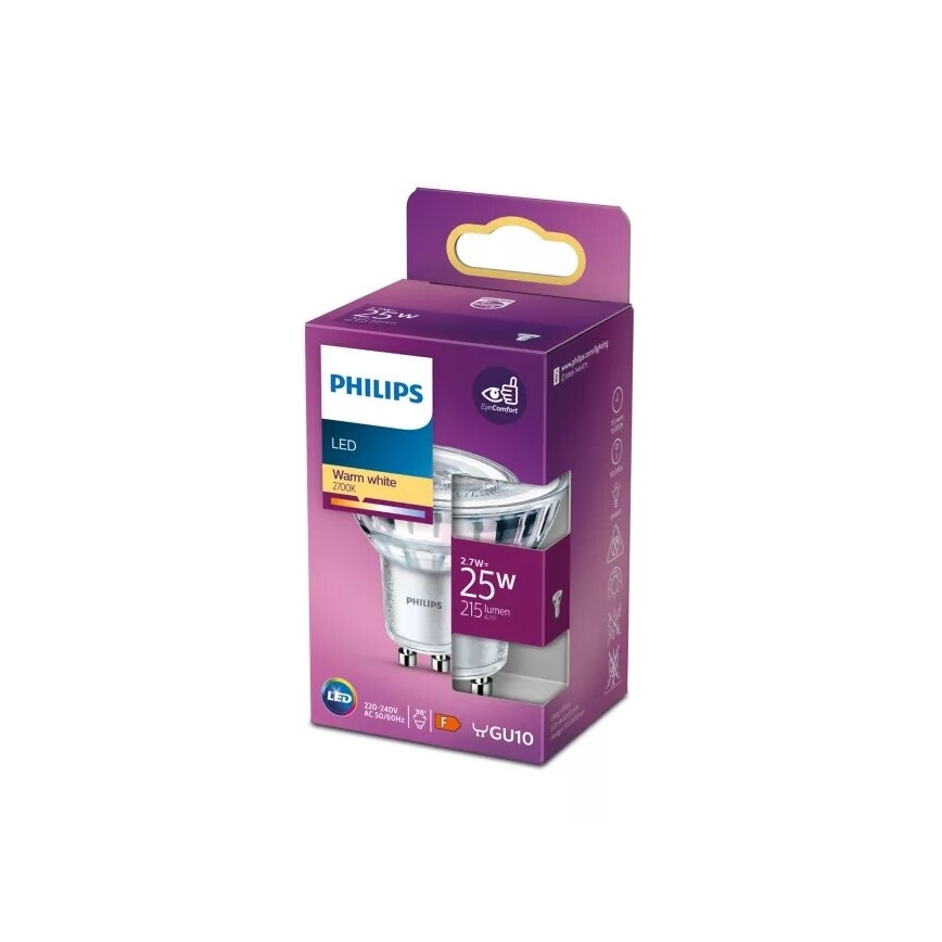 LED-Lampe Philips PAR16 GU10/2,7W/230V 2700K