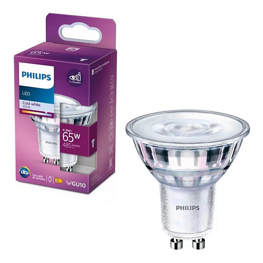 LED-Lampe Philips PAR16 GU10/4,9W/230V 4000K