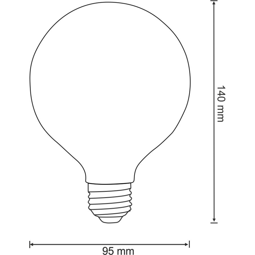 LED-Glühbirne VINTAGE AMBER G95 E27/4W/230V 2700K