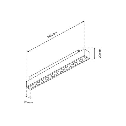 LED-Leuchte für Magnetschienen-System MAGNETIC TRACK LED/18W/48V 4000K