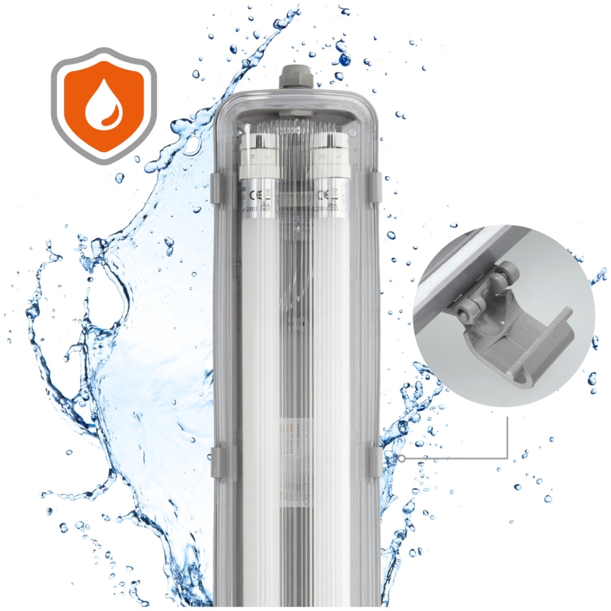 LED-Technische Leuchtstofflampe T8 2xG13/18W/230V 4000K IP65
