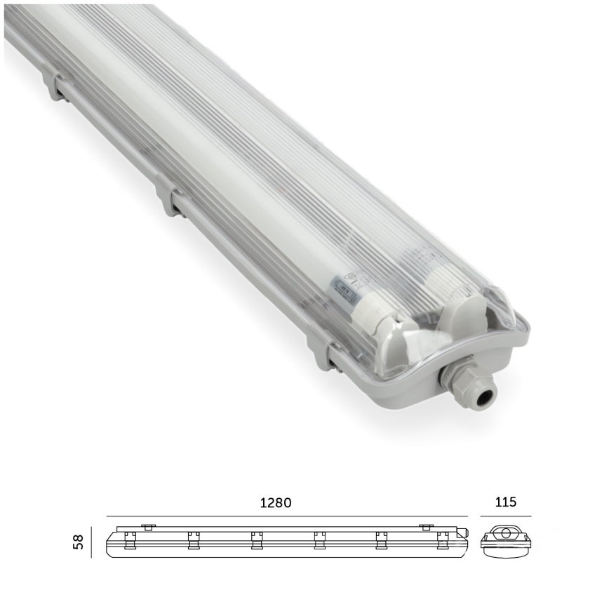 LED-Technische Leuchtstofflampe T8 2xG13/18W/230V 4000K IP65