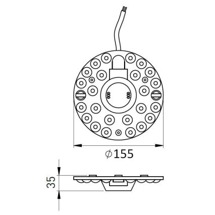 LED-Magnetmodul/18W/230V Ø 15,5 cm 2700/3000/4000/5000/6500K