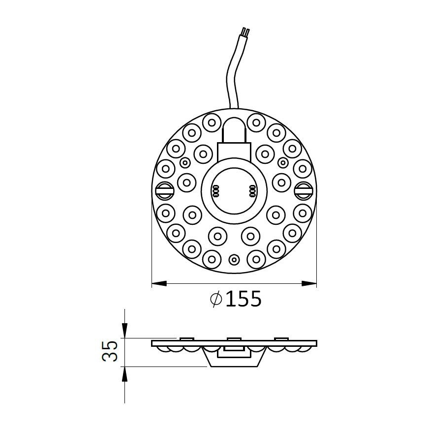 LED-Magnetmodul/18W/230V Ø 15,5 cm 2700/3000/4000/5000/6500K