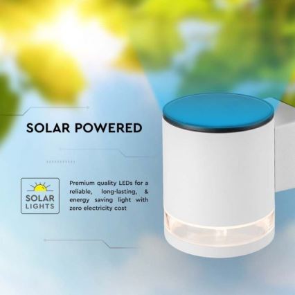 LED-Outdoor-Solarwandleuchte LED/1W/3,7V 3000K IP54 1200 mAh weiß