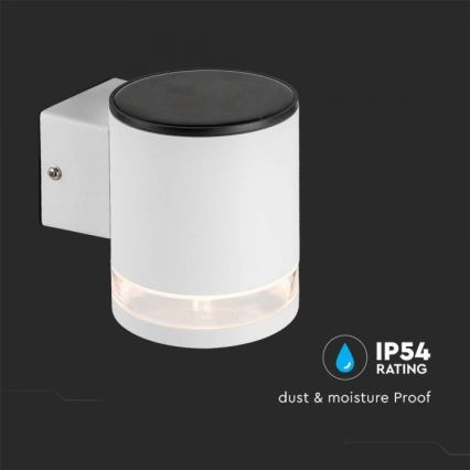LED-Outdoor-Solarwandleuchte LED/1W/3,7V 3000K IP54 1200 mAh weiß
