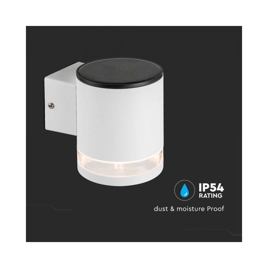 LED-Outdoor-Solarwandleuchte LED/1W/3,7V 3000K IP54 1200 mAh weiß